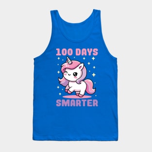 100 Days Smarter of School Unicorn Tank Top